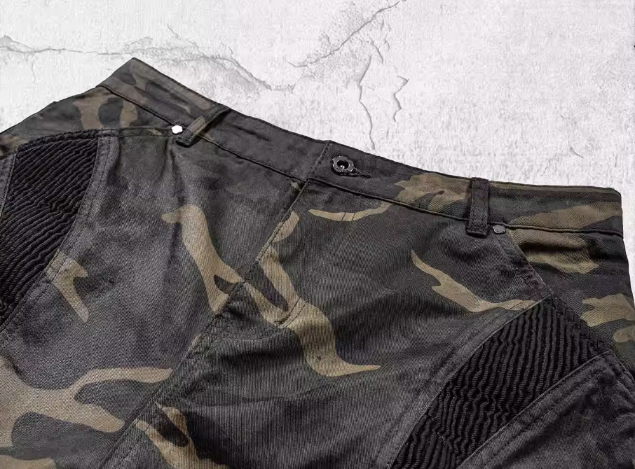 UNDERWATER Deconstructed Waxed Camouflage Bootcut Jeans | Face 3 Face