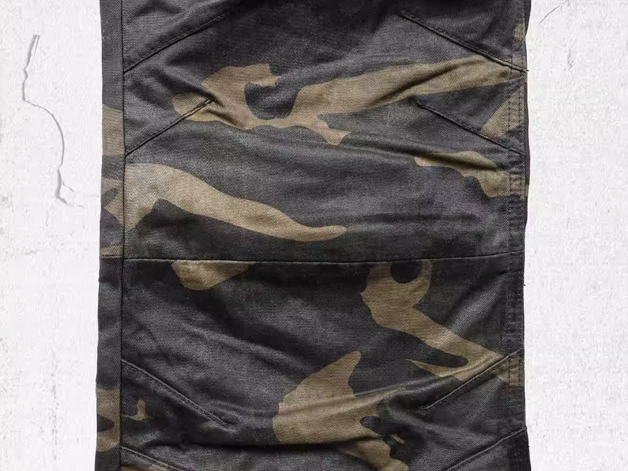 UNDERWATER Deconstructed Waxed Camouflage Bootcut Jeans | Face 3 Face