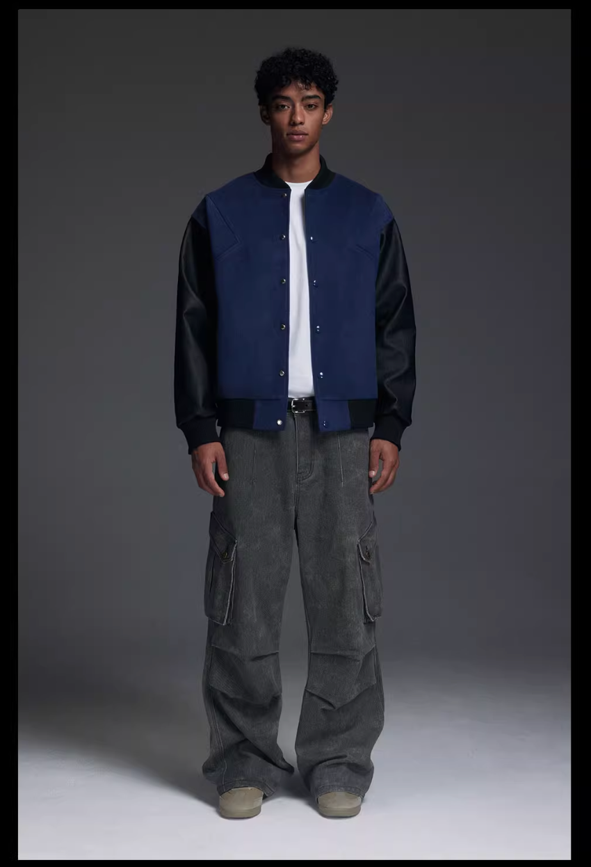 NOVACAM Patchwork Varsity Jacket | Face 3 Face