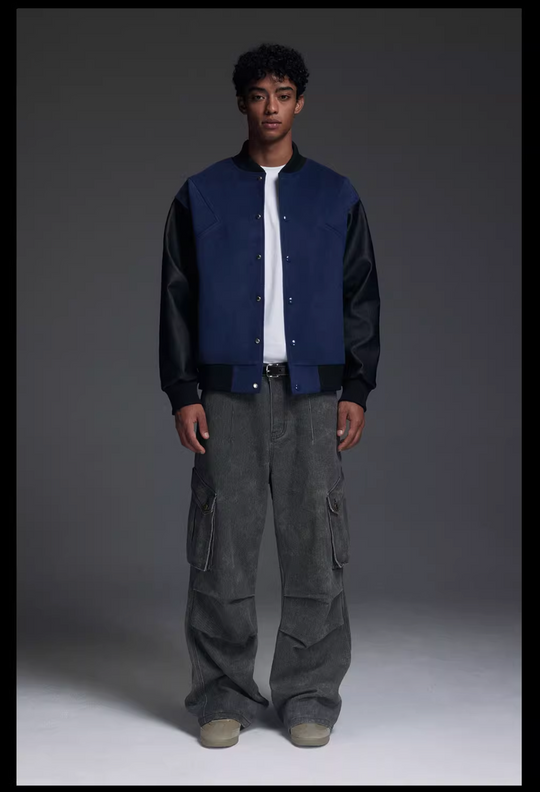 NOVACAM Patchwork Varsity Jacket | Face 3 Face