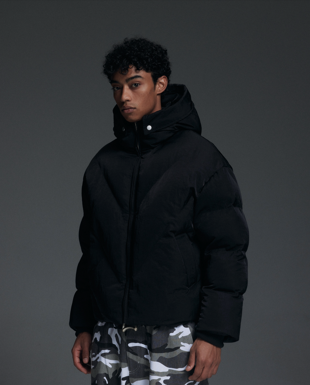 NOVACAM Hooded Short Puffer Jacket | Face 3 Face