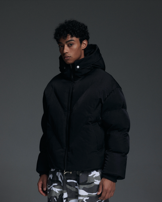 NOVACAM Hooded Short Puffer Jacket | Face 3 Face