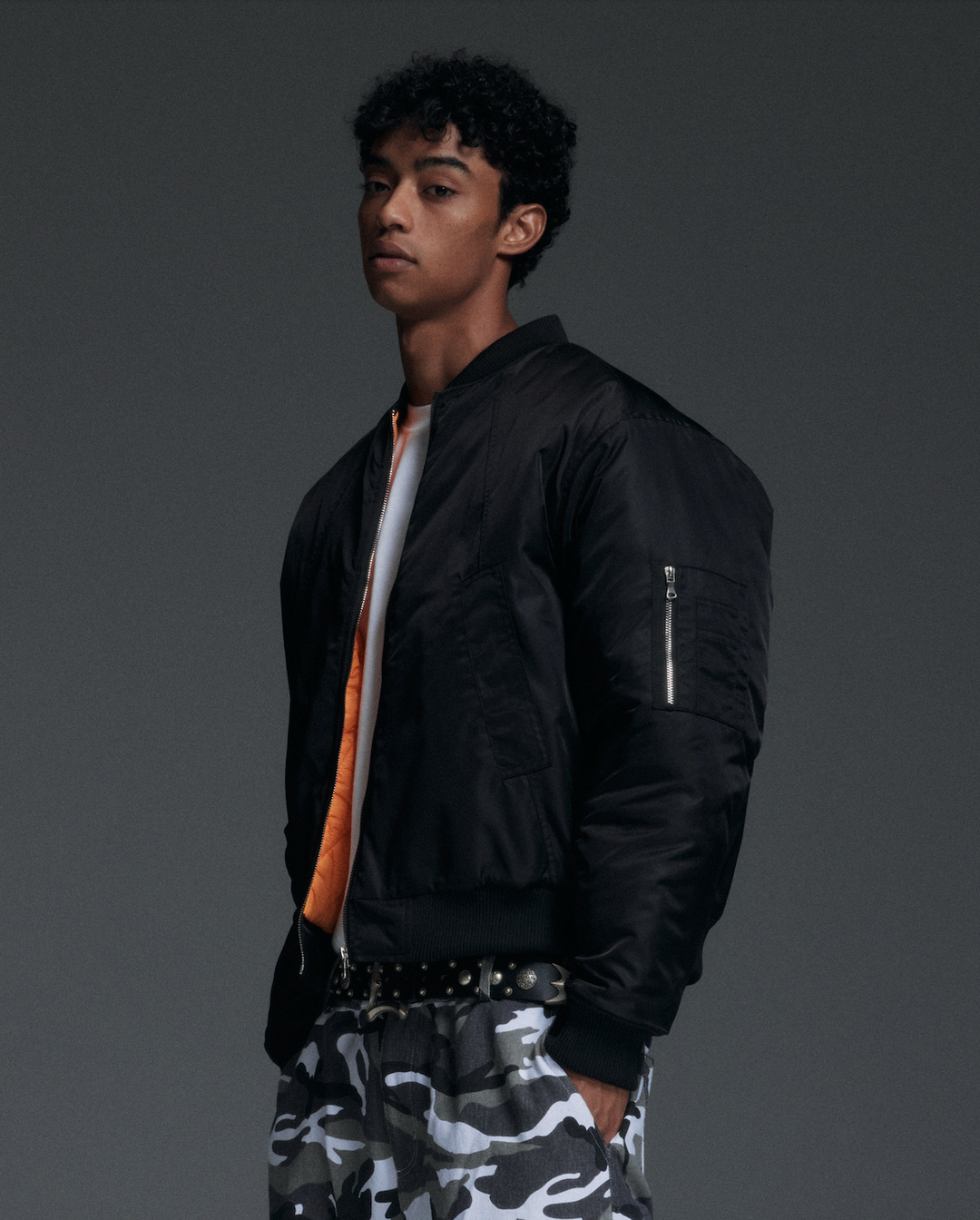 NOVACAM Black Short MA-1 Bomber Jacket | Face 3 Face