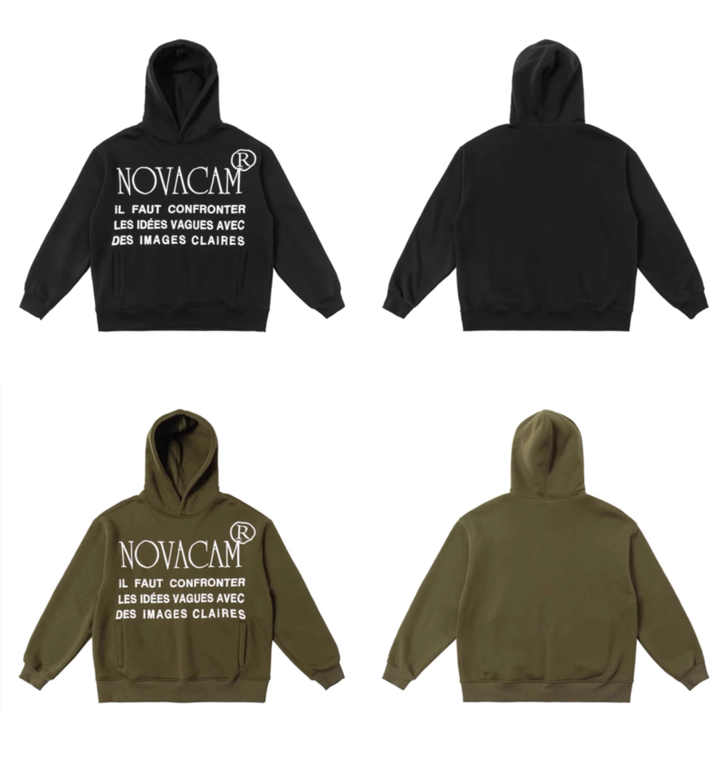 NOVACAM Slogan Puff Print Logo Hoodie | Face 3 Face