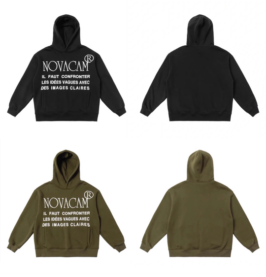 NOVACAM Slogan Puff Print Logo Hoodie | Face 3 Face