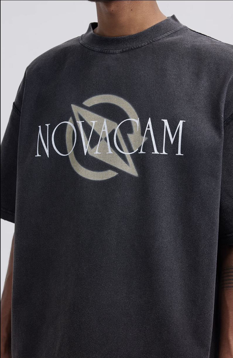 NOVACAM Vintage Letters Logo Frayed Destruction Tee | Face 3 Face