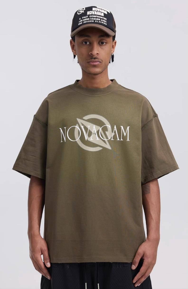 NOVACAM Vintage Letters Logo Frayed Destruction Tee | Face 3 Face