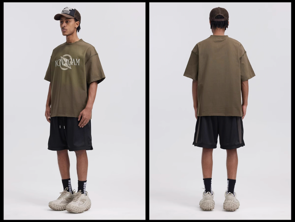 NOVACAM Vintage Letters Logo Frayed Destruction Tee | Face 3 Face