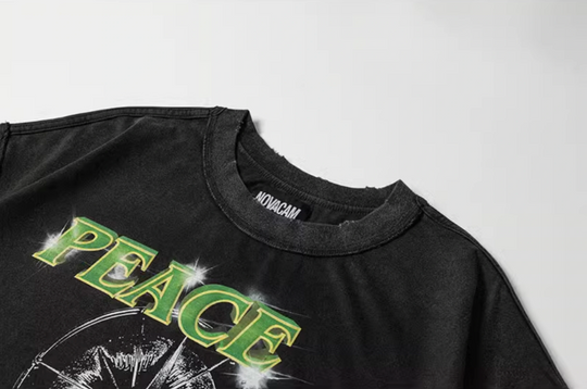 NOVACAM Master Customized Vintage Printed Destroyed Tee | Face 3 Face