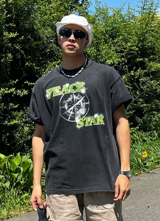 NOVACAM Master Customized Vintage Printed Destroyed Tee | Face 3 Face