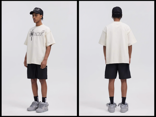 NOVACAM Vintage Frayed Logo Print Backstitch Tee | Face 3 Face