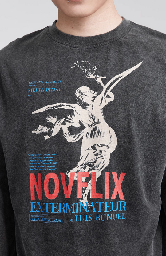 NOVACAM Archangel Vintage Washed Backstitch Long Sleeve Tee | Face 3 Face