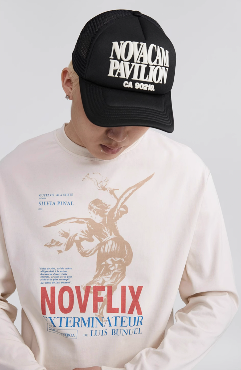 NOVACAM Archangel Vintage Washed Backstitch Long Sleeve Tee | Face 3 Face