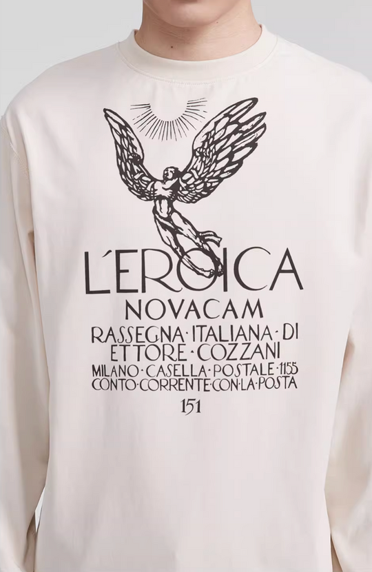 NOVACAM Angel Print Vintage Washed Backstitch Long Sleeve Tee | Face 3 Face