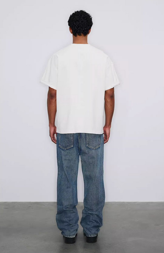 NOVACAM BLESS THE ROAD Vintage Print Reverse Stitching Tee | Face 3 Face