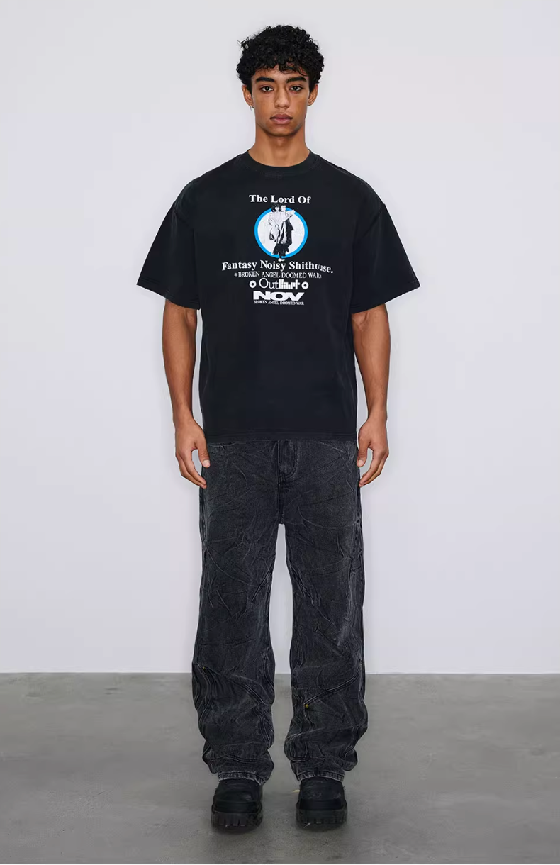 NOVACAM Fantasy Print Vintage Washed Tee | Face 3 Face