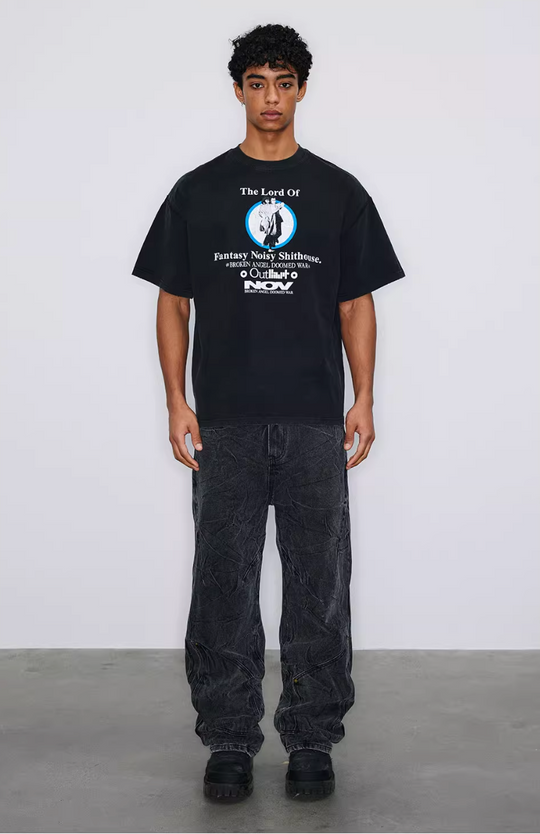 NOVACAM Fantasy Print Vintage Washed Tee | Face 3 Face