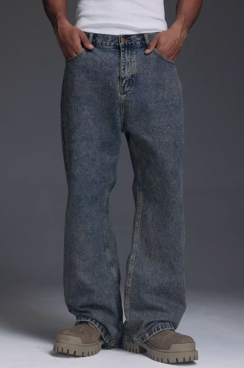 NOVACAM Frosted-Wash Flared Jeans | Face 3 Face
