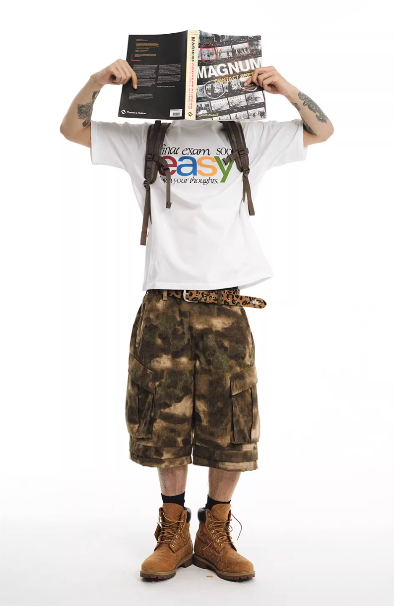 NOVACAM Camouflage Multi-Pocket Baggy Cargo Shorts | Face 3 Face