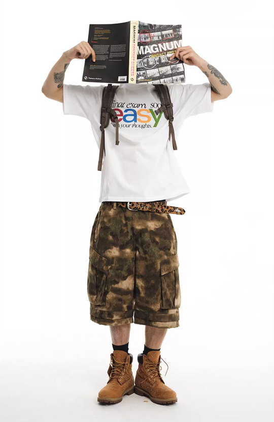 NOVACAM Camouflage Multi-Pocket Baggy Cargo Shorts | Face 3 Face