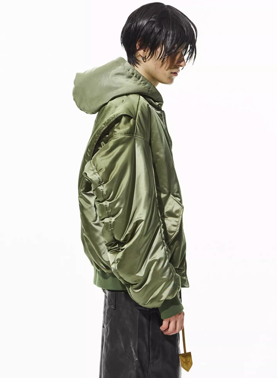 BLIND NO PLAN Military Nylon Hooded Bomber Jacket | Face 3 Face