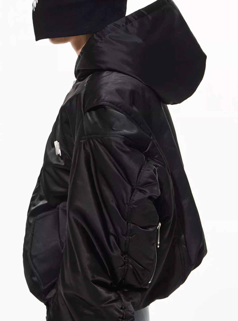 BLIND NO PLAN Military Nylon Hooded Bomber Jacket | Face 3 Face