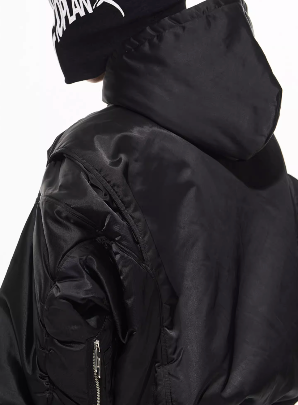 BLIND NO PLAN Military Nylon Hooded Bomber Jacket | Face 3 Face