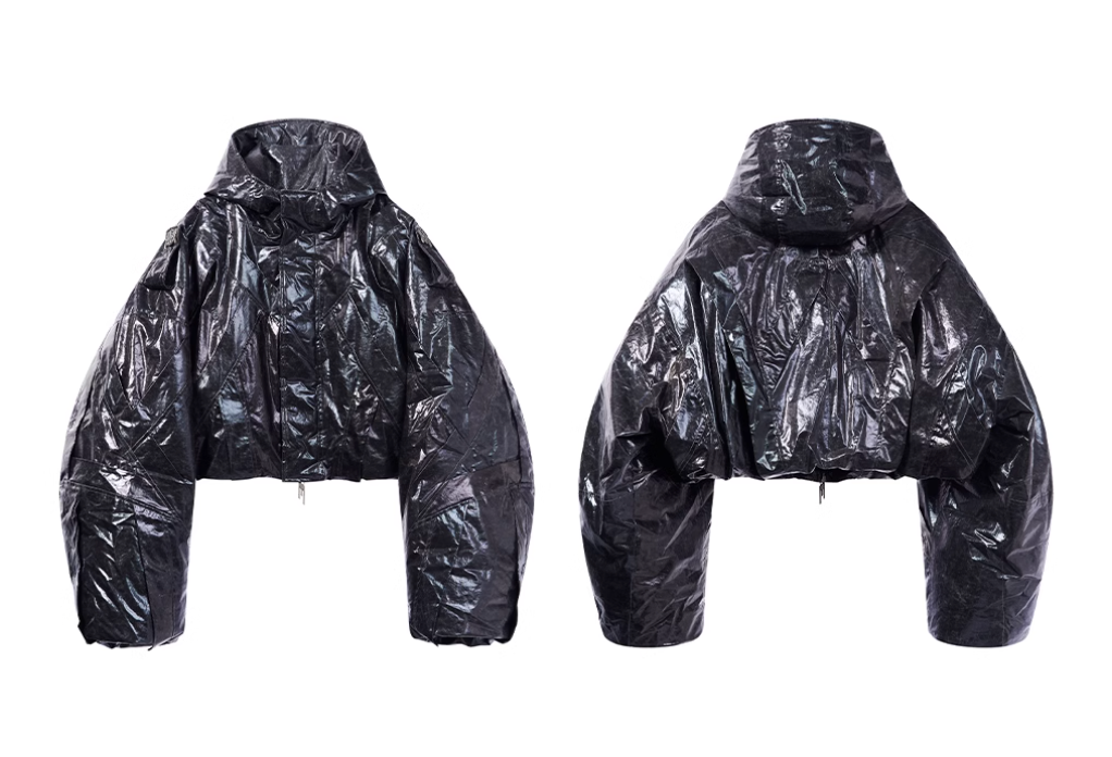 BLIND NO PLAN Wrinkled Hooded Short Bomber Jacket | Face 3 Face