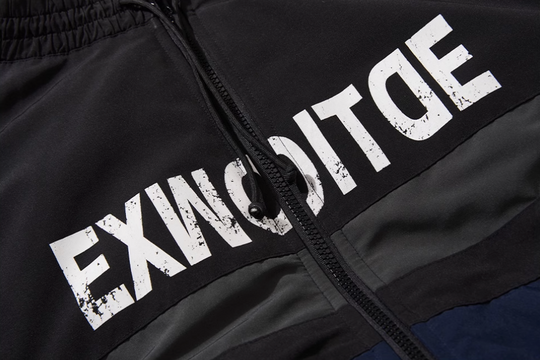 BLIND NO PLAN Colorblocked Embroidered Hooded Track Jacket | Face 3 Face