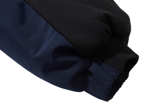 BLIND NO PLAN Colorblocked Embroidered Hooded Track Jacket | Face 3 Face