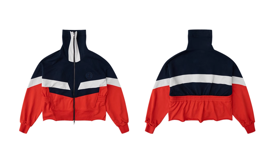 BLIND NO PLAN Colorblocked High Neck Jersey Track Jacket | Face 3 Face