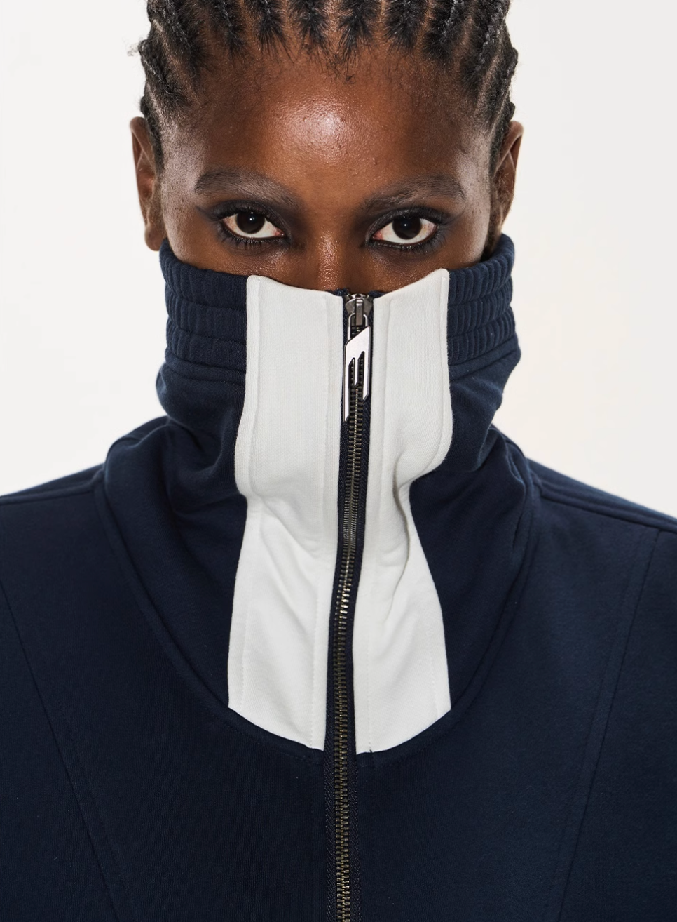 BLIND NO PLAN Colorblocked High Neck Jersey Track Jacket | Face 3 Face