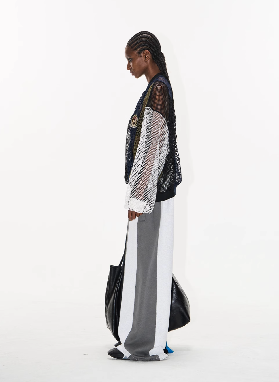 BLIND NO PLAN Colorblocked Mesh Embroidered Jersey Track Jacket | Face 3 Face