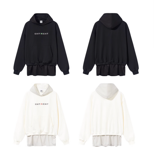 BLIND NO PLAN Layered Design Printed Hoodie | Face 3 Face