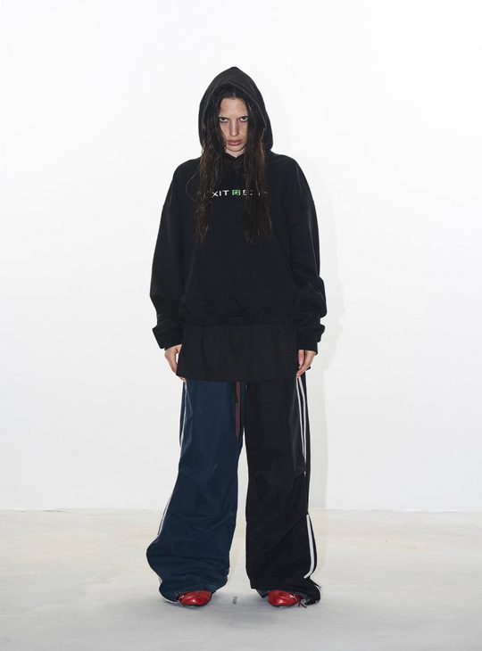 BLIND NO PLAN Layered Design Printed Hoodie | Face 3 Face