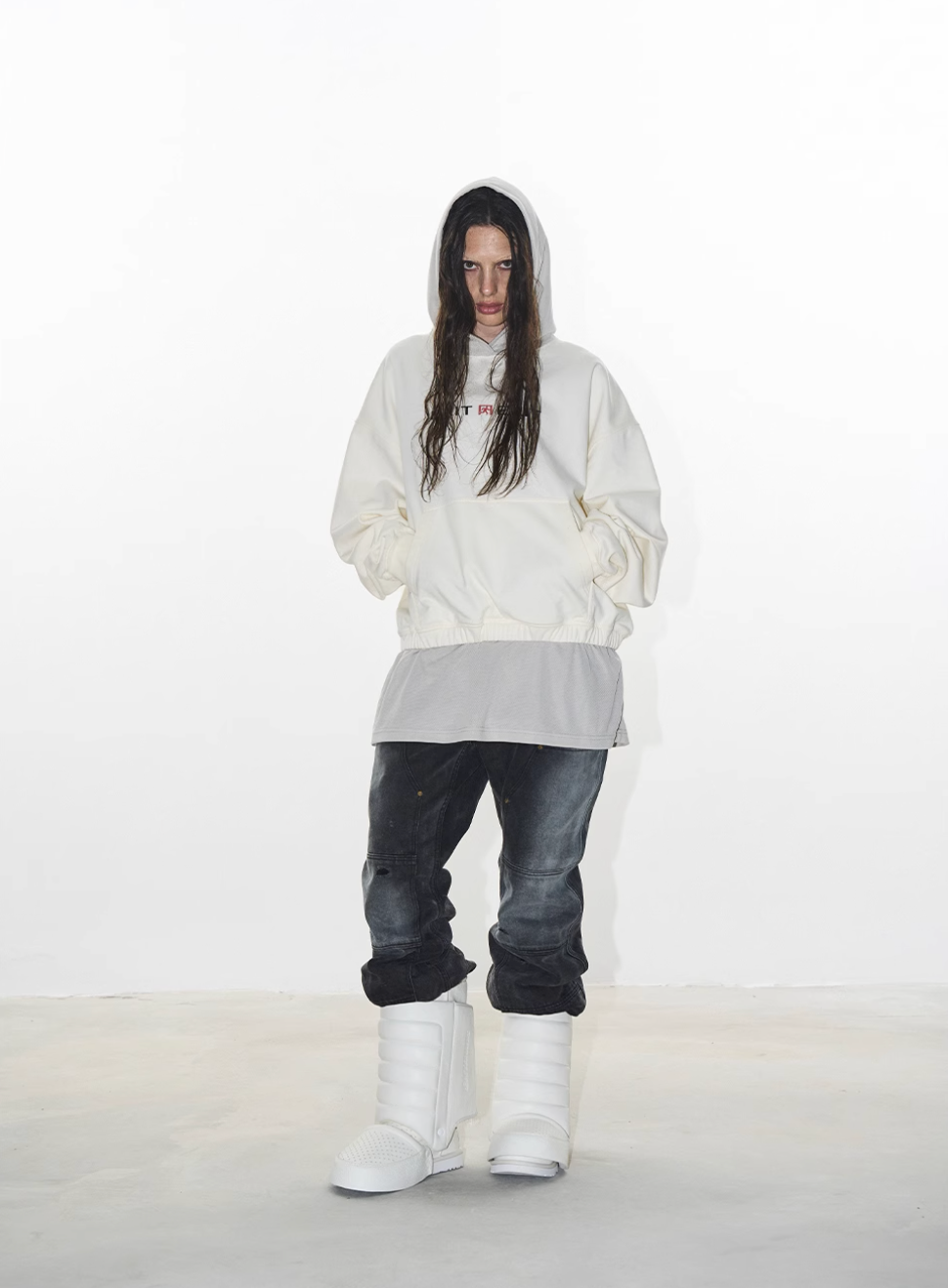 BLIND NO PLAN Layered Design Printed Hoodie | Face 3 Face