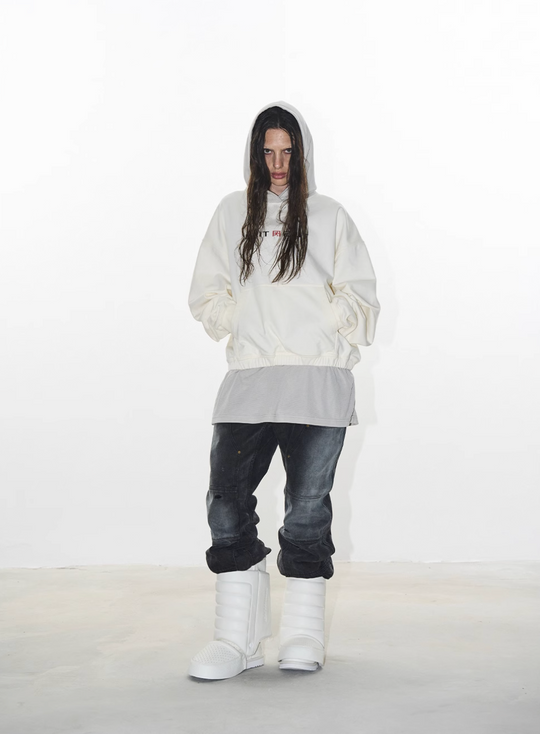 BLIND NO PLAN Layered Design Printed Hoodie | Face 3 Face