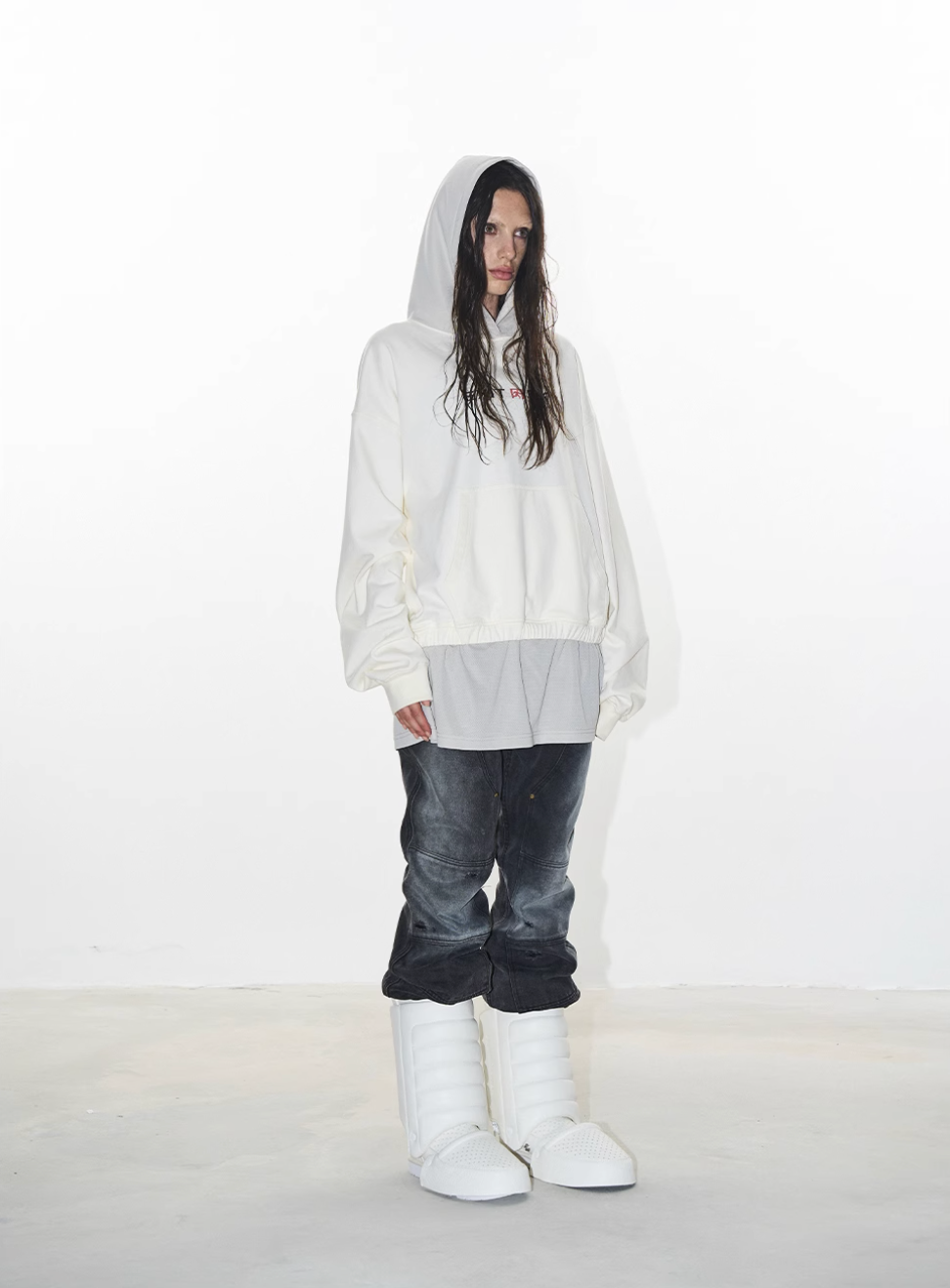 BLIND NO PLAN Layered Design Printed Hoodie | Face 3 Face