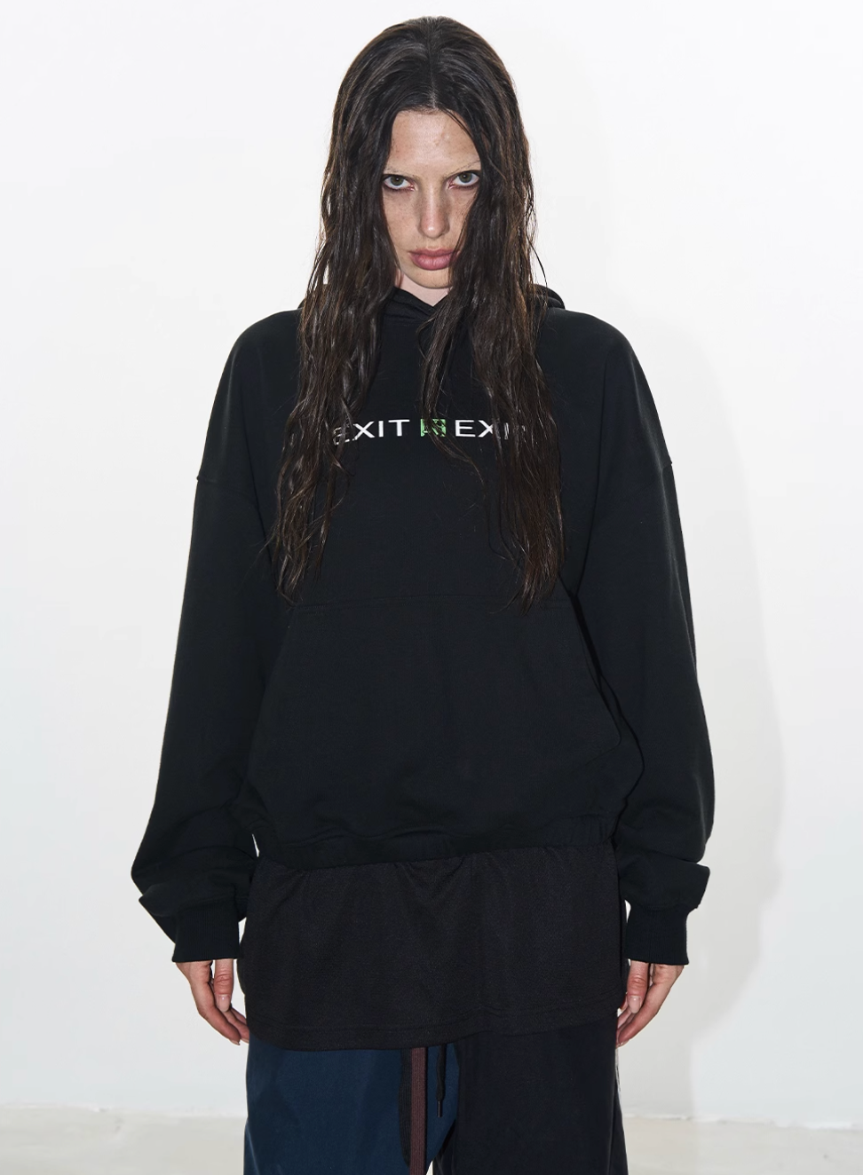 BLIND NO PLAN Layered Design Printed Hoodie | Face 3 Face