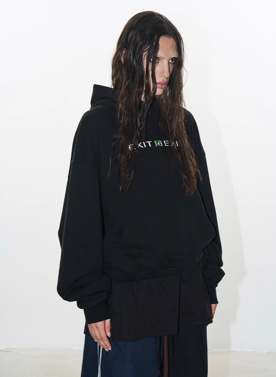 BLIND NO PLAN Layered Design Printed Hoodie | Face 3 Face