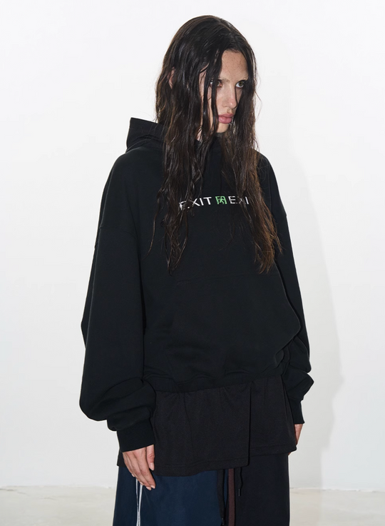 BLIND NO PLAN Layered Design Printed Hoodie | Face 3 Face