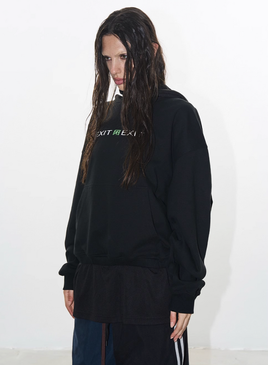 BLIND NO PLAN Layered Design Printed Hoodie | Face 3 Face