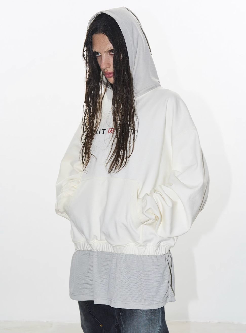 BLIND NO PLAN Layered Design Printed Hoodie | Face 3 Face