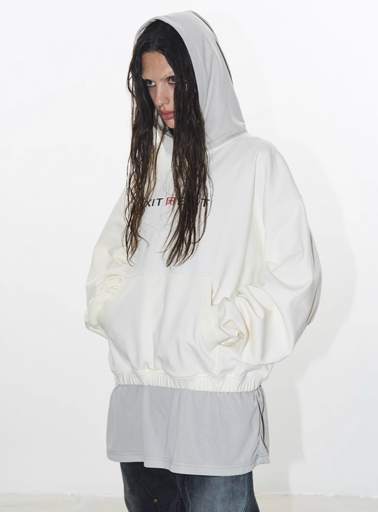 BLIND NO PLAN Layered Design Printed Hoodie | Face 3 Face