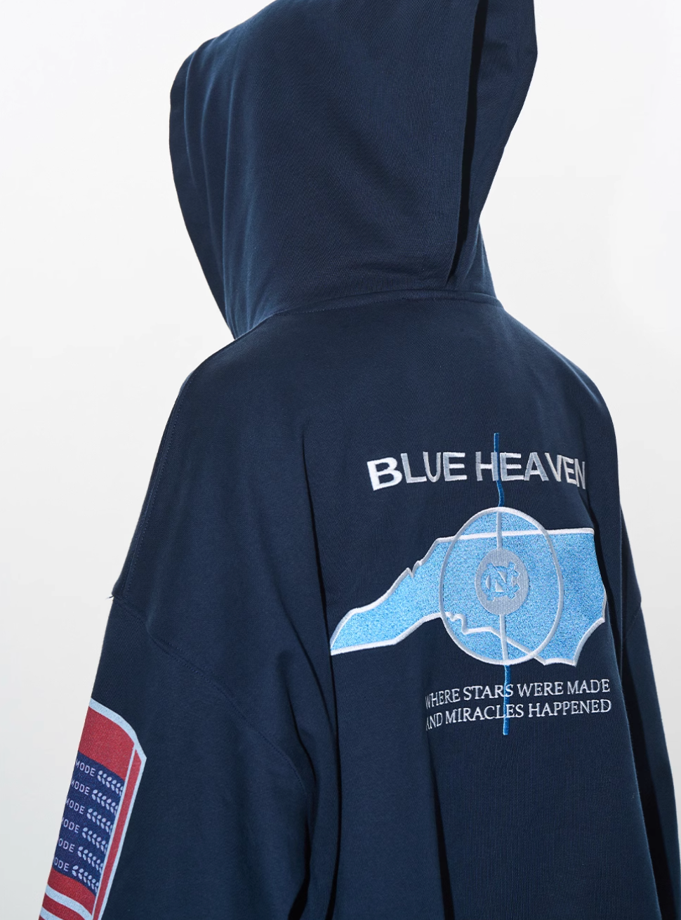 BLIND NO PLAN Reconstructed Printed Embroidered Hoodie | Face 3 Face