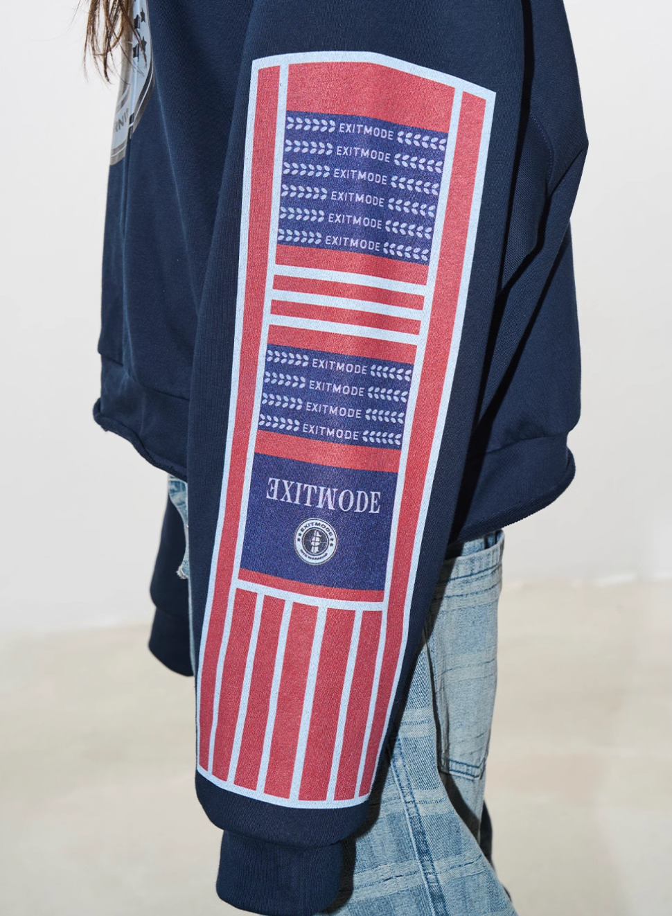 BLIND NO PLAN Reconstructed Printed Embroidered Hoodie | Face 3 Face