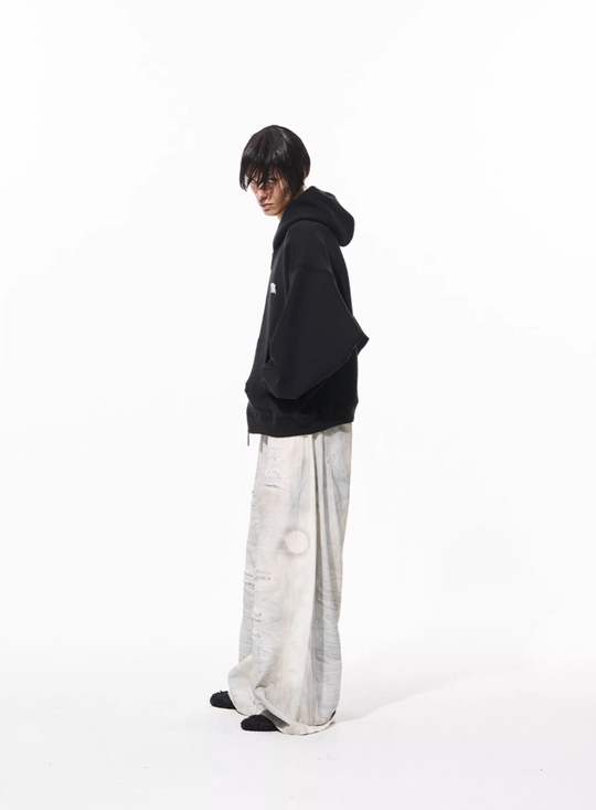 BLIND NO PLAN 3D Reconstructed Inverted Sleeves Zip-Up Hoodie | Face 3 Face