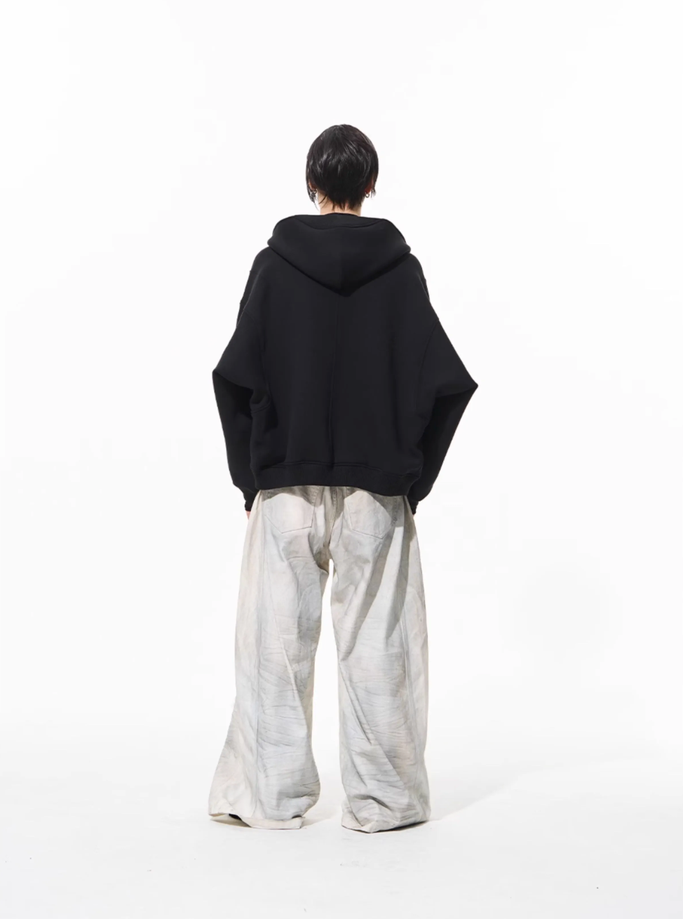 BLIND NO PLAN 3D Reconstructed Inverted Sleeves Zip-Up Hoodie | Face 3 Face