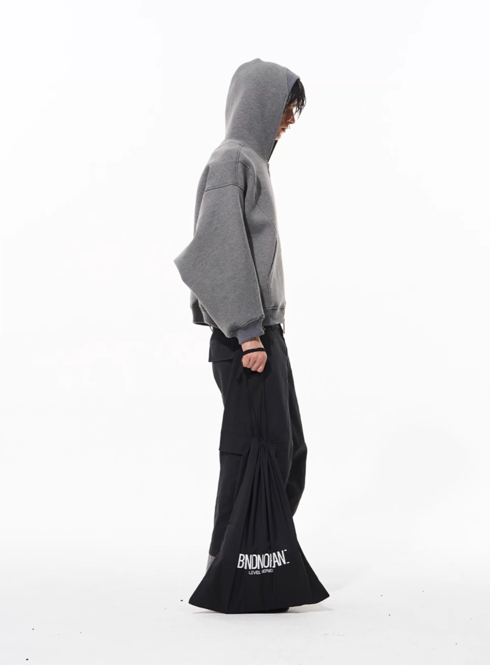 BLIND NO PLAN 3D Reconstructed Inverted Sleeves Zip-Up Hoodie | Face 3 Face