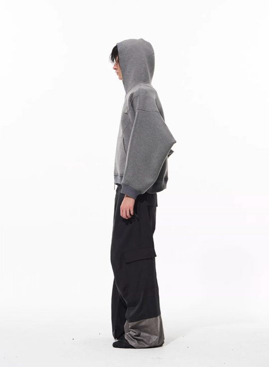 BLIND NO PLAN 3D Reconstructed Inverted Sleeves Zip-Up Hoodie | Face 3 Face